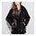 Suede Lamb Wool Middle Long Coat   black   S - Mega Save Wholesale & Retail - 1