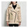 Suede Lamb Wool Middle Long Coat   khaki   S - Mega Save Wholesale & Retail - 1