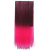 Gradient Ramp Five Cards Hair Extension Wig     wine red to rose red - Mega Save Wholesale & Retail - 1
