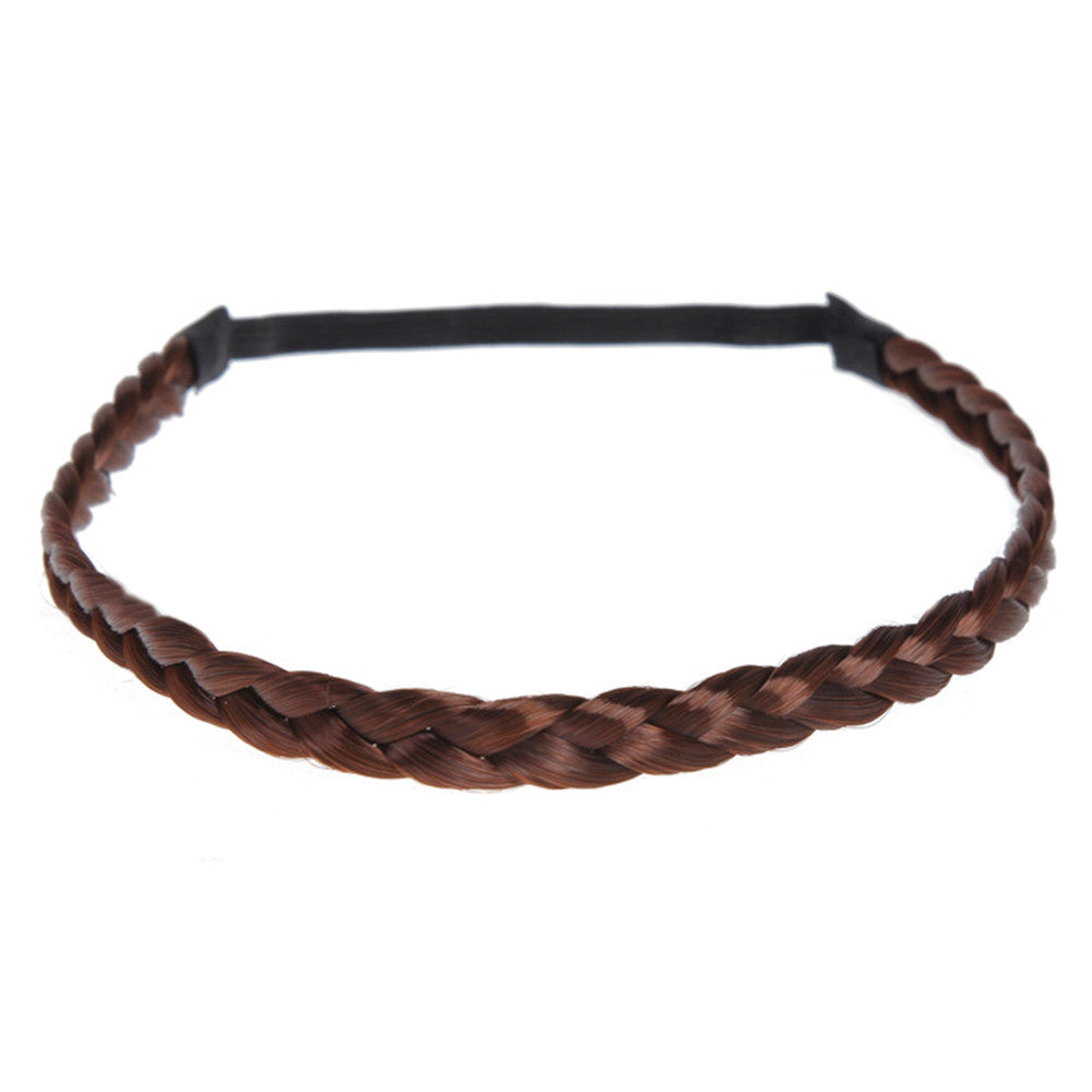 Bohemian Braid Hair Band Wig  wine red - Mega Save Wholesale & Retail