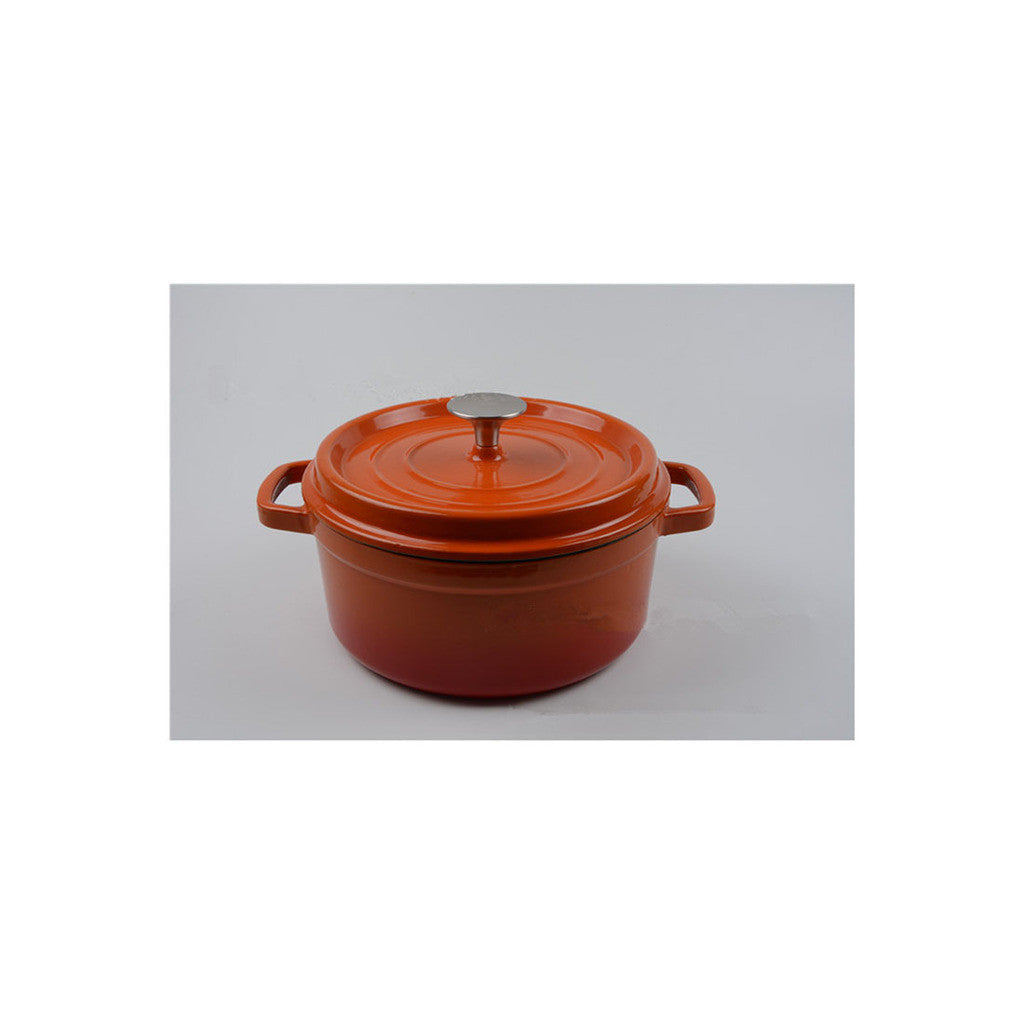 Enamel cast iron pot enamel cast iron pan export of the original single factory direct wholesale custom   Orange - Mega Save Wholesale & Retail