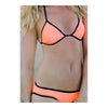 European Swimwear Swimsuit Triangle Bikini  orange  S - Mega Save Wholesale & Retail - 1