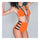 High Waist Swimwear Swimsuit Sexy Vintage Tie Bikini  orange  S - Mega Save Wholesale & Retail - 1
