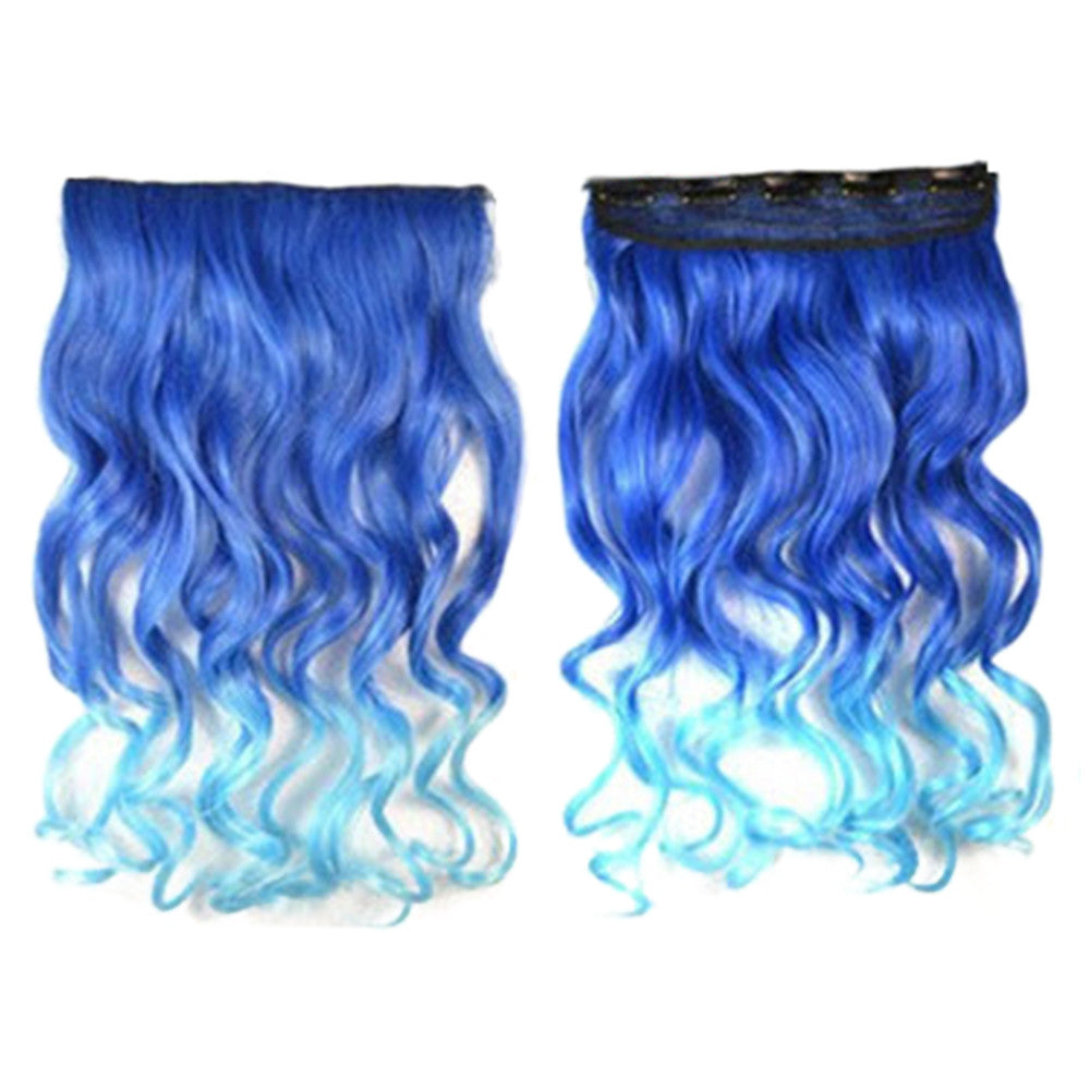 Five Cards Hair Extension Long Curled Hair Wig  16