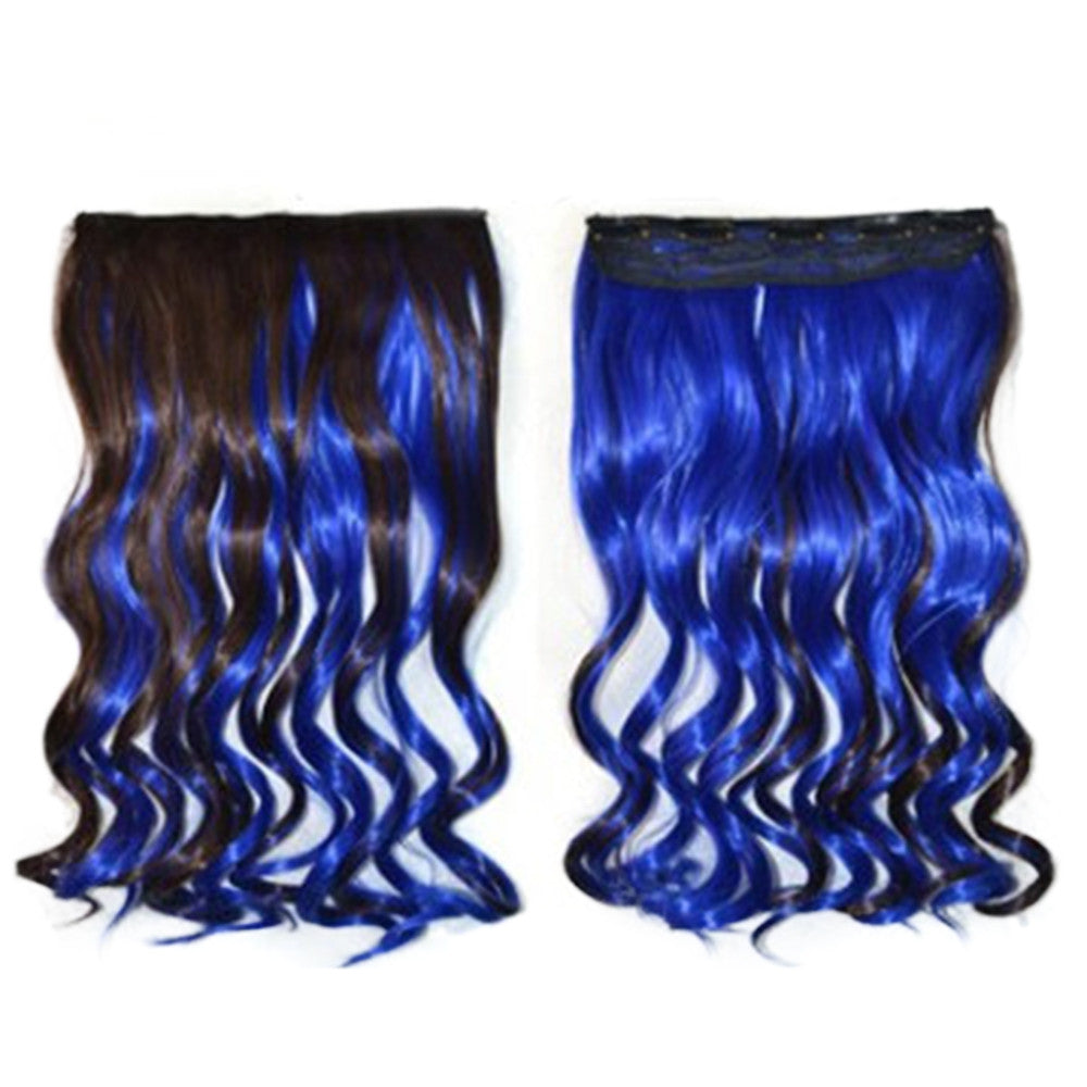 Five Cards Hair Extension Long Curled Hair Wig  18