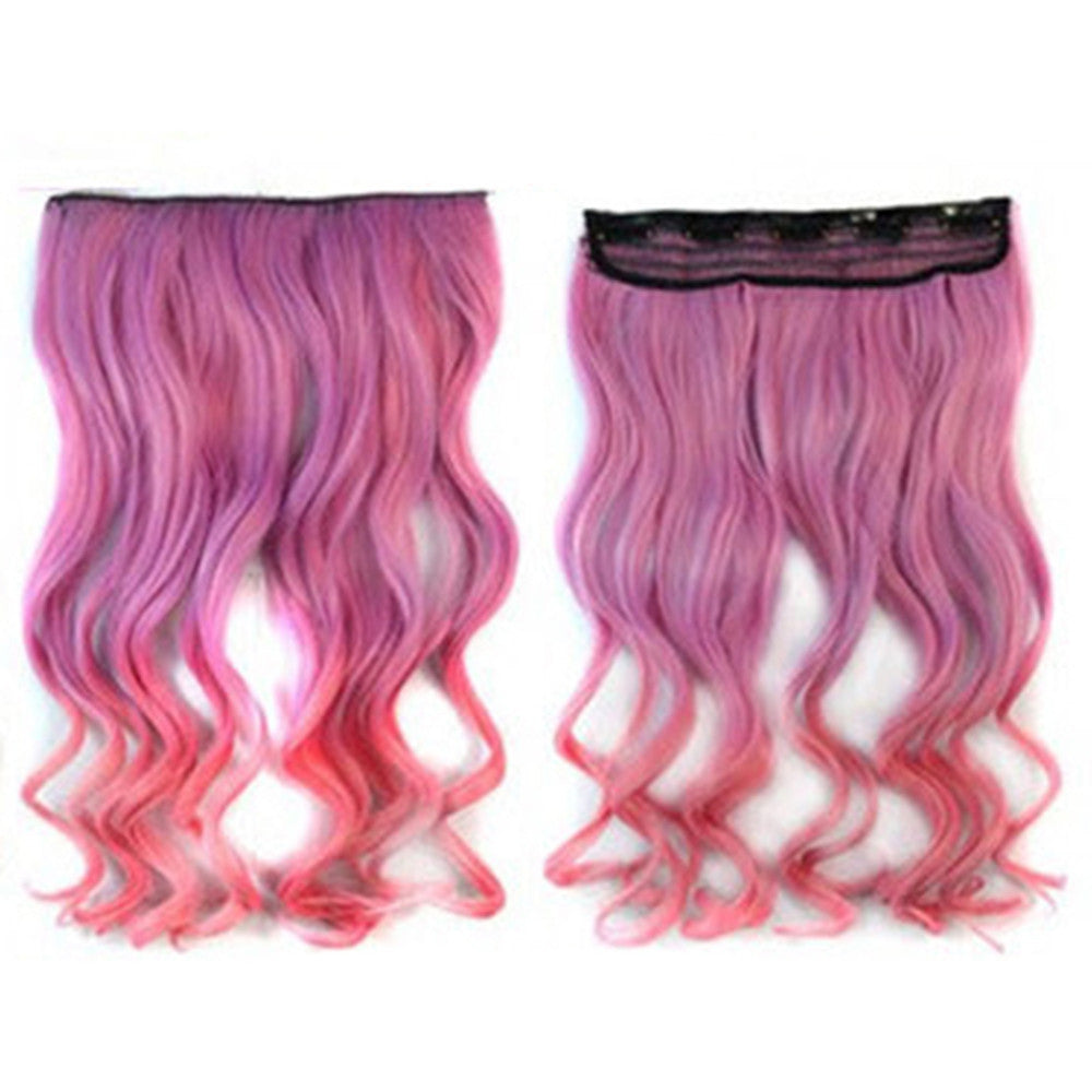 Five Cards Hair Extension Long Curled Hair Wig  21