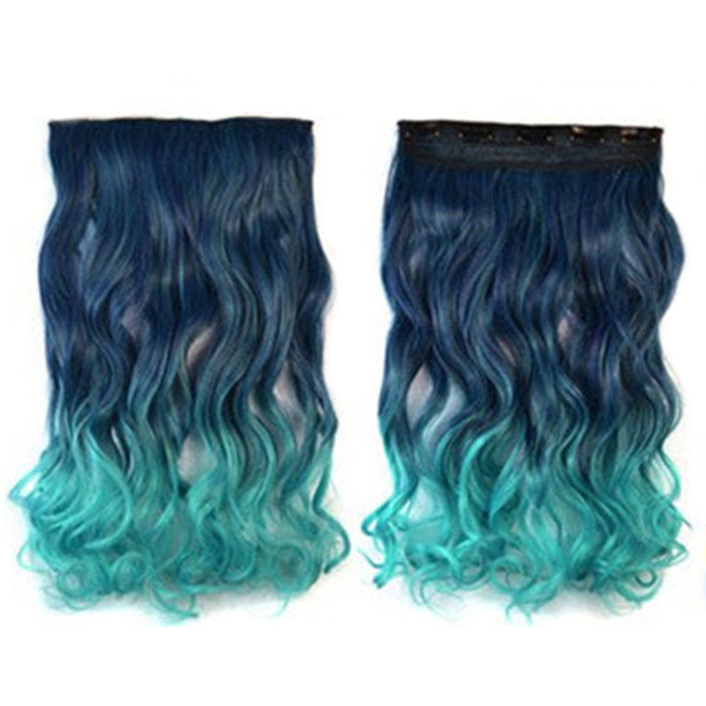 Five Cards Hair Extension Long Curled Hair Wig  22