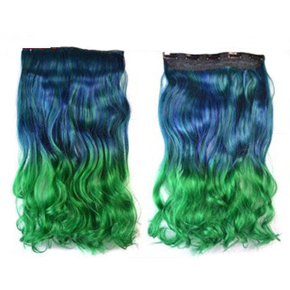 Five Cards Hair Extension Long Curled Hair Wig  25