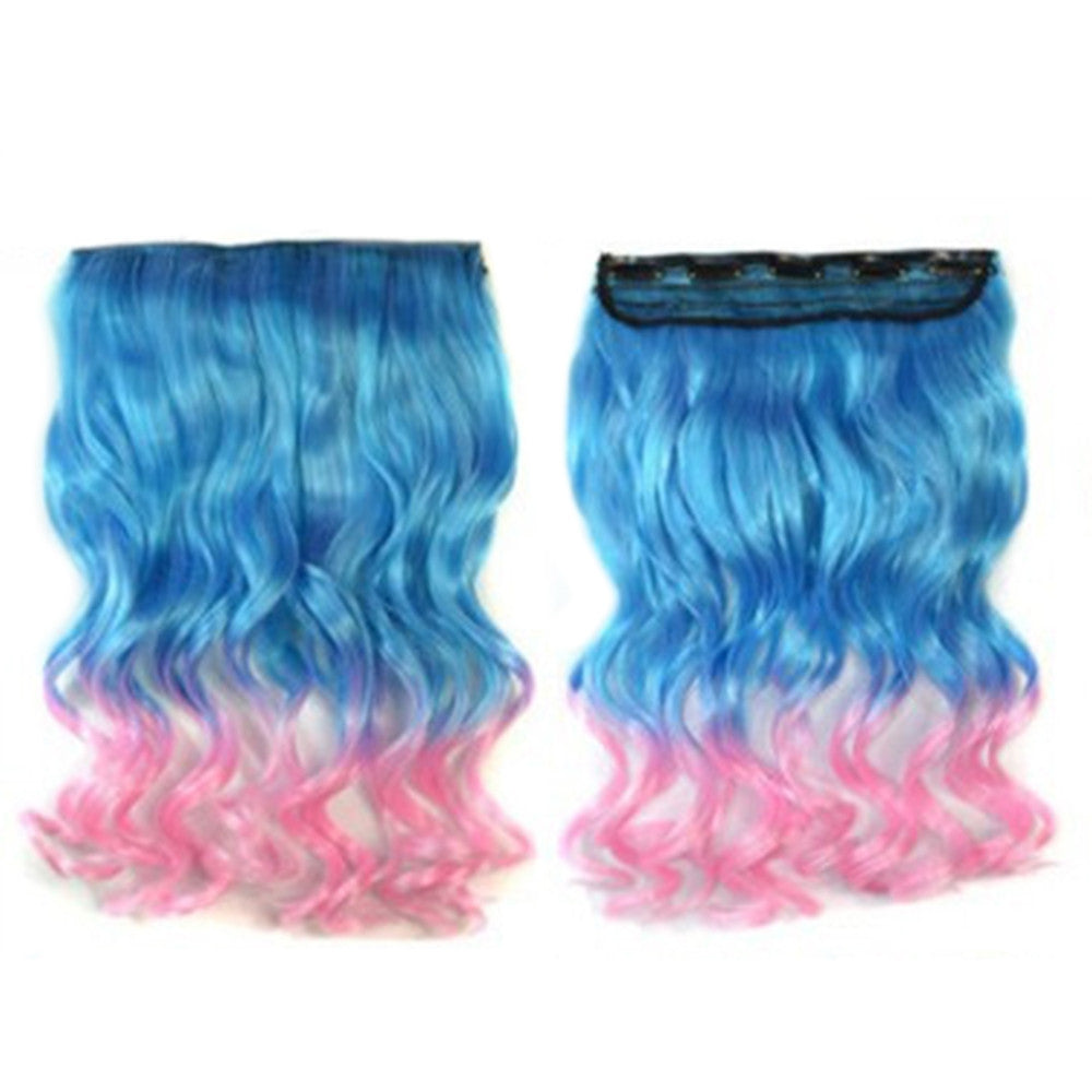 Five Cards Hair Extension Long Curled Hair Wig  28