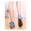 Old Beijing Cloth Shoes National Style Embroidered Shoes Square Dance Shoes Slipsole Increased within Woman Shoes Cowhell Sole Shoes blue - Mega Save Wholesale & Retail - 4