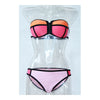 Swimwear Bikini Triangle Push-Ups Women   orange+pink  S - Mega Save Wholesale & Retail - 1