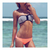 Swimwear Swimsuit Bikini Gauze Zipper Triangle Women   orange pants  S - Mega Save Wholesale & Retail