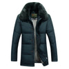 Middle Long Middle Old Age Fur Collar Down Coat     green  M - Mega Save Wholesale & Retail - 1
