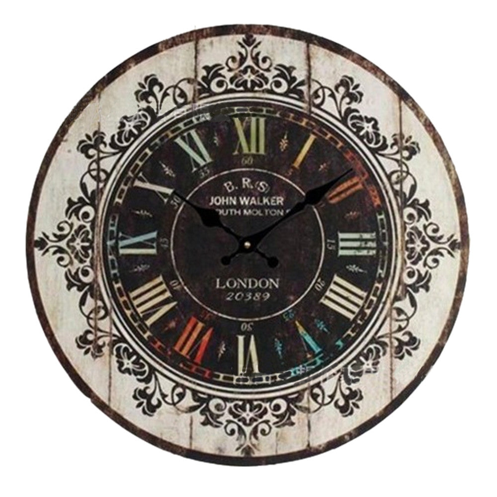 Hang Wall Clock Wooden Sildent Quartz  K - Mega Save Wholesale & Retail