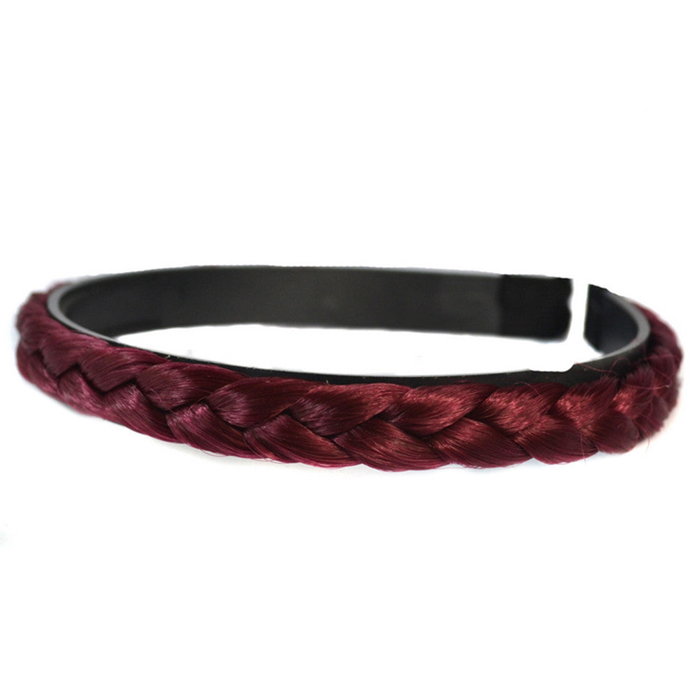 Braid Wig Hair Band Hair Clasp    wine red