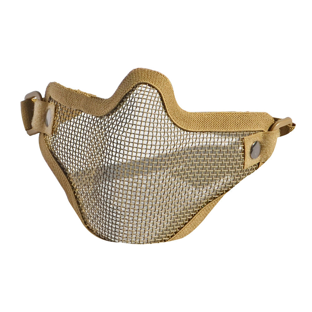 army fan outdoor protection untensil half-face wire protector field operation protection mask sports mask    khaki - Mega Save Wholesale & Retail - 1