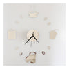 Coffee Cup Silent Casual Wall Clock Decoration Sticking   silver - Mega Save Wholesale & Retail