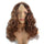 Central Parting Long Curled Hair Pack Coffee Cap Wig