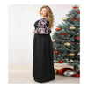 European Big Size Sexy Long Full Dress Printing with Belt Slit Dress - Mega Save Wholesale & Retail - 2