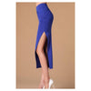 Blue Sexy New Women's Waist Banded Rayon Long Maxi Slit Dress Skirts Laday bandage Skirt - Mega Save Wholesale & Retail - 3