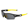 XQ-114 Riding Glasses Wind-proof Polarized Sports Sunglasses    black dull polish/yellow - Mega Save Wholesale & Retail - 1