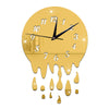 Acrylic Wall Clock Mirror Decoration   golden with scale - Mega Save Wholesale & Retail