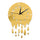 Acrylic Wall Clock Mirror Decoration   golden with scale - Mega Save Wholesale & Retail