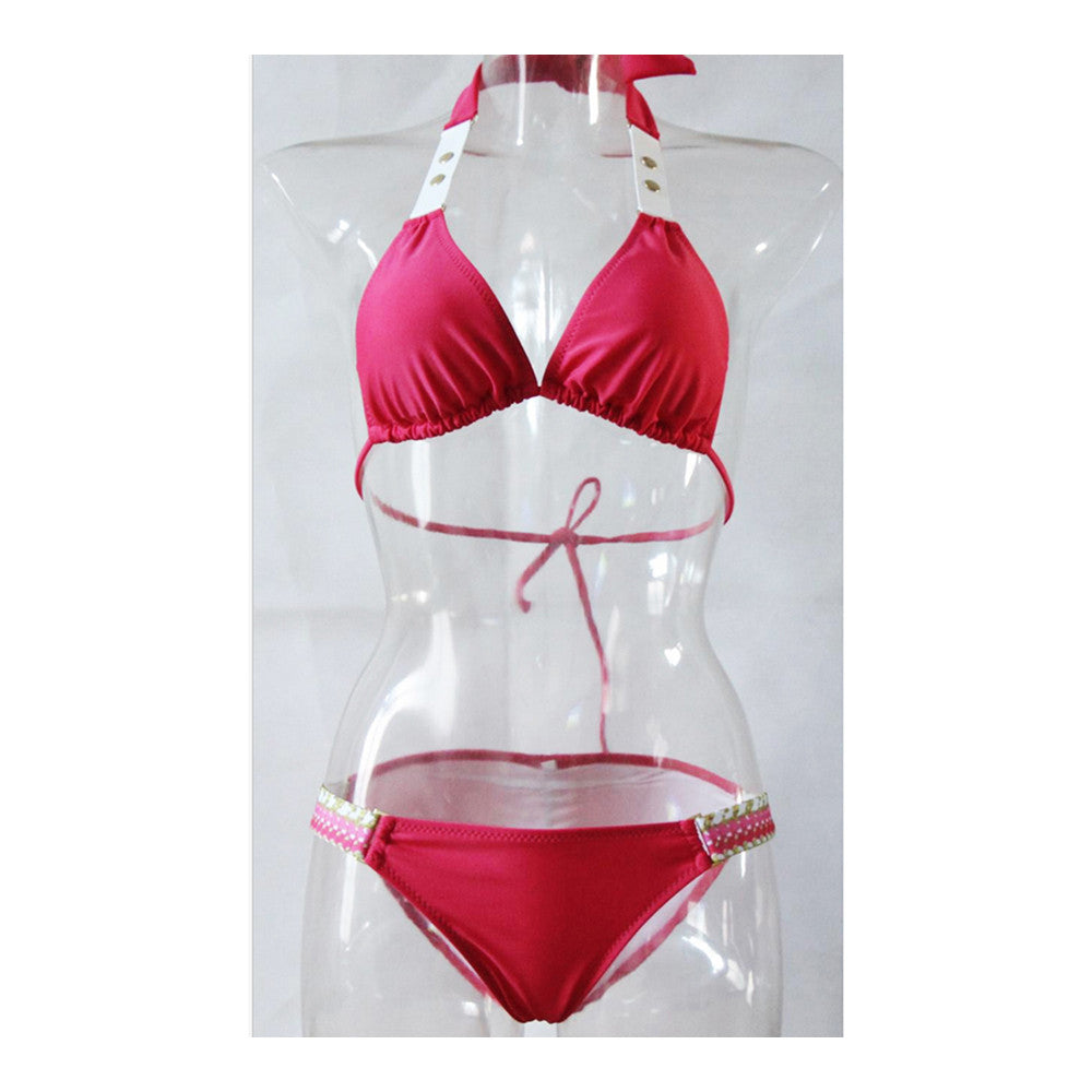 Swimwear Swimsuit Floral Sexy Women Bikini  red  S - Mega Save Wholesale & Retail