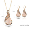 Peacock Gemstone Necklace Earrings Suit