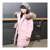 Winter Child Girl Middle Long Down Coat Thick   pink   130cm - Mega Save Wholesale & Retail - 2