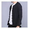 Plate Button Top Flax Jacket Coat Vintage   black   M - Mega Save Wholesale & Retail - 2