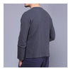 Plate Button Top Flax Jacket Coat Vintage   dark grey  M - Mega Save Wholesale & Retail - 3