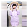 Winter Child Girl Middle Long Down Coat Thick   purple   130cm - Mega Save Wholesale & Retail - 1