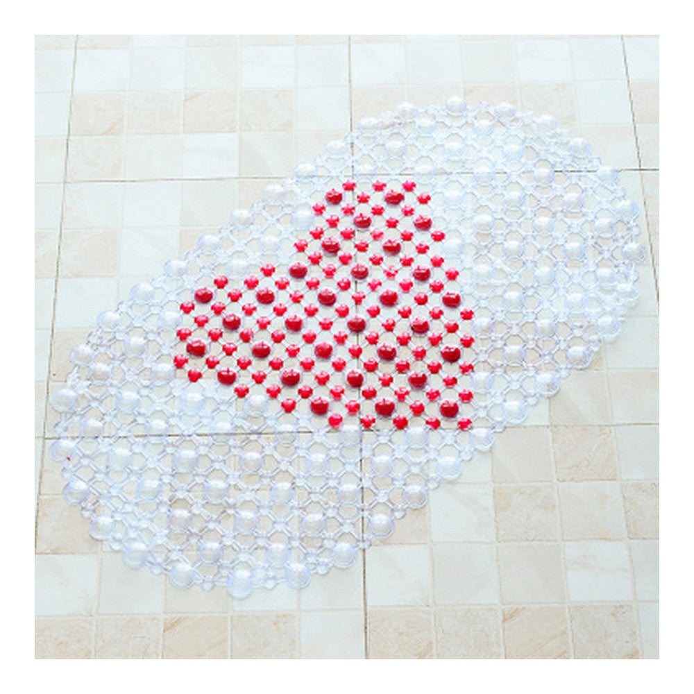 Transparent Antiskid Ground Floor Foot Mat love heart - Mega Save Wholesale & Retail - 1