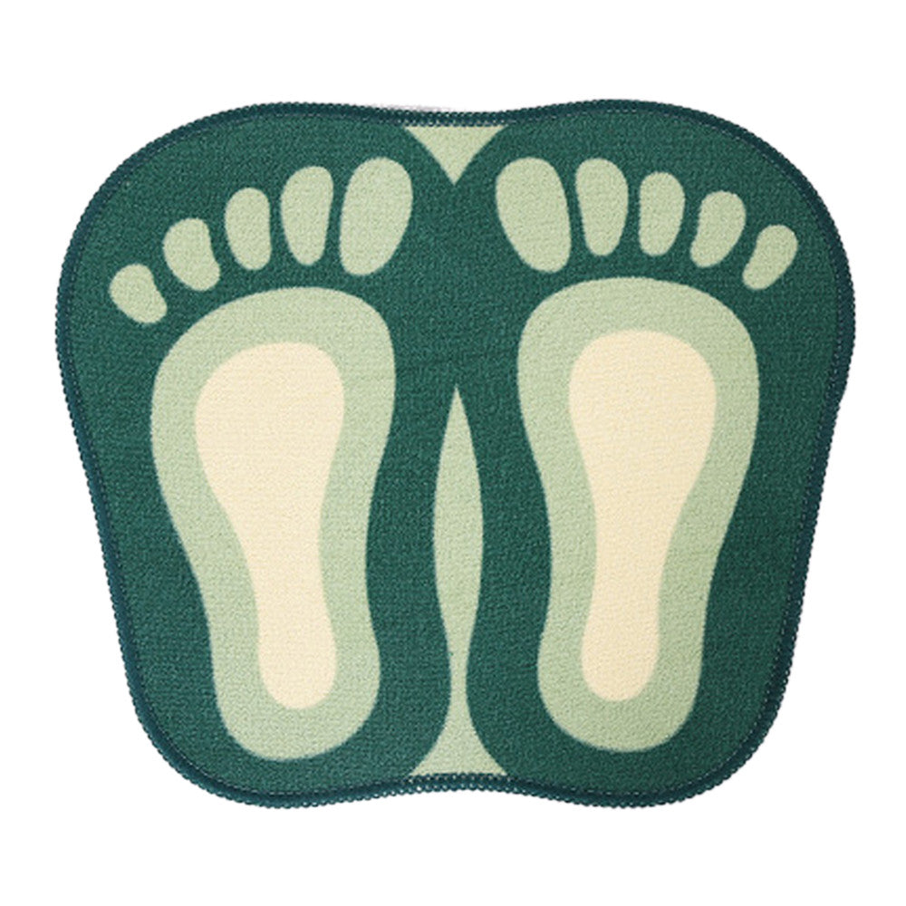 Cartoon Foot Shape Ground Floor Foot Mat Antiskid green - Mega Save Wholesale & Retail - 1