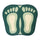Cartoon Foot Shape Ground Floor Foot Mat Antiskid green - Mega Save Wholesale & Retail - 1