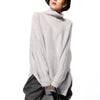 High Collar Wool Knitwear Sweater Loose   grey   S - Mega Save Wholesale & Retail - 1