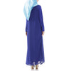 Muslim Robe Long Dress Big Peplum   sapphire blue - Mega Save Wholesale & Retail - 3