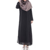 Muslim Robe Long Dress Big Peplum  black - Mega Save Wholesale & Retail - 1