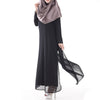 Muslim Robe Long Dress Big Peplum  black - Mega Save Wholesale & Retail - 2