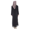 Muslim Robe Long Dress Big Peplum  black - Mega Save Wholesale & Retail - 3