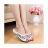 Old Beijing Cloth Shoes Woman Slippers Embroidered Increased within National Style Casual Woman Sandals Home beige - Mega Save Wholesale & Retail - 4