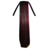 Lace-up Colorful Highlights Wig Horsetail    brown rose red 2M33HPINK3#