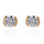 18K Gold Galvanized Austrian Zircon Ear Studs - Mega Save Wholesale & Retail - 1