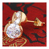 18K Gold Galvanized Austrian Zircon Ear Studs - Mega Save Wholesale & Retail - 2