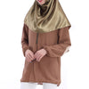 Chiffon Muslim Top Wear Solid Color Singapore   brown - Mega Save Wholesale & Retail - 1