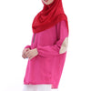 Chiffon Muslim Top Wear Solid Color Singapore   rose red - Mega Save Wholesale & Retail - 1