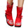 Vintage Beijing Cloth Shoes Embroidered Boots red - Mega Save Wholesale & Retail - 1