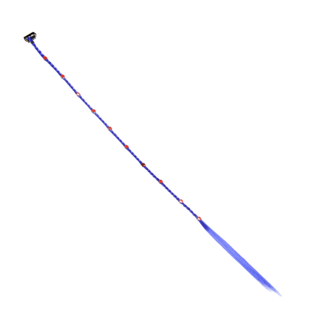 Diamond Crystal hair extension hair extension hair jewelry diamond, crystal diamond drill flash color diamond clip hair wig   BLUE BRAIDS + RED DIAMONDS - Mega Save Wholesale & Retail - 1