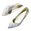 Pattern High Heel Pointed Thin Heel Shoes Rhinestone  Women Plus Size   blue - Mega Save Wholesale & Retail